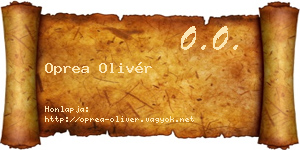 Oprea Olivér névjegykártya